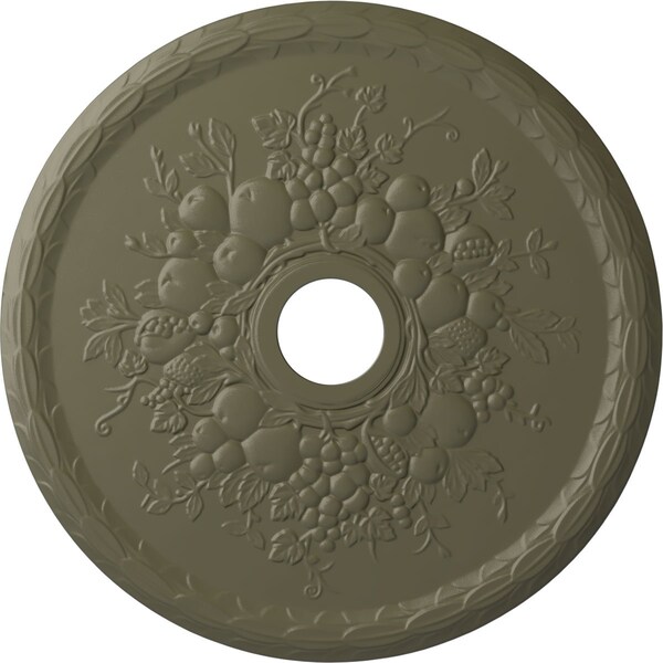 Ekena Millwork Grape Ceiling Medallion (Fits Canopies up to 3 5/8"), 22 5/8"OD x 3 5/8"ID x 5/8"P, Spartan Stone CM22GRSSF - main